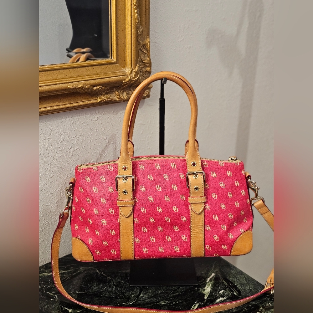 Dooney & Bourke Red and Tan Women's Bag